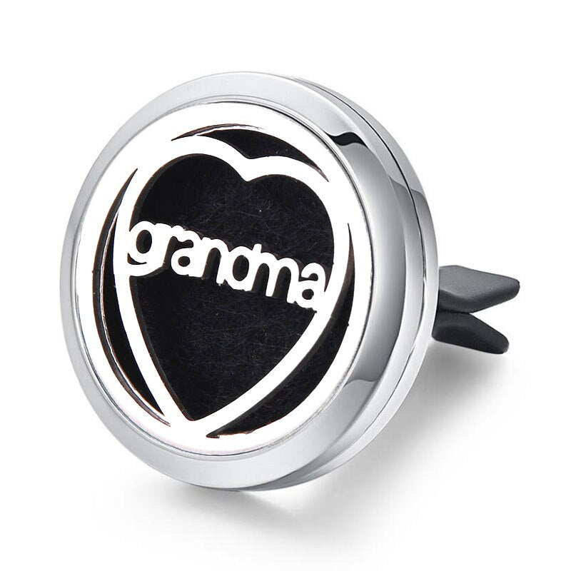 Tree of Life Stainless Steel Car Air Freshener Perfume Essential Oil Diffuser Locket