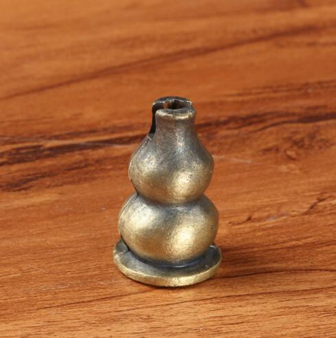 Elegant Natural Plain Wooden Incense Burner Stick Ash Catcher  Brass Incense Holder  Zen Buddhist Supplies