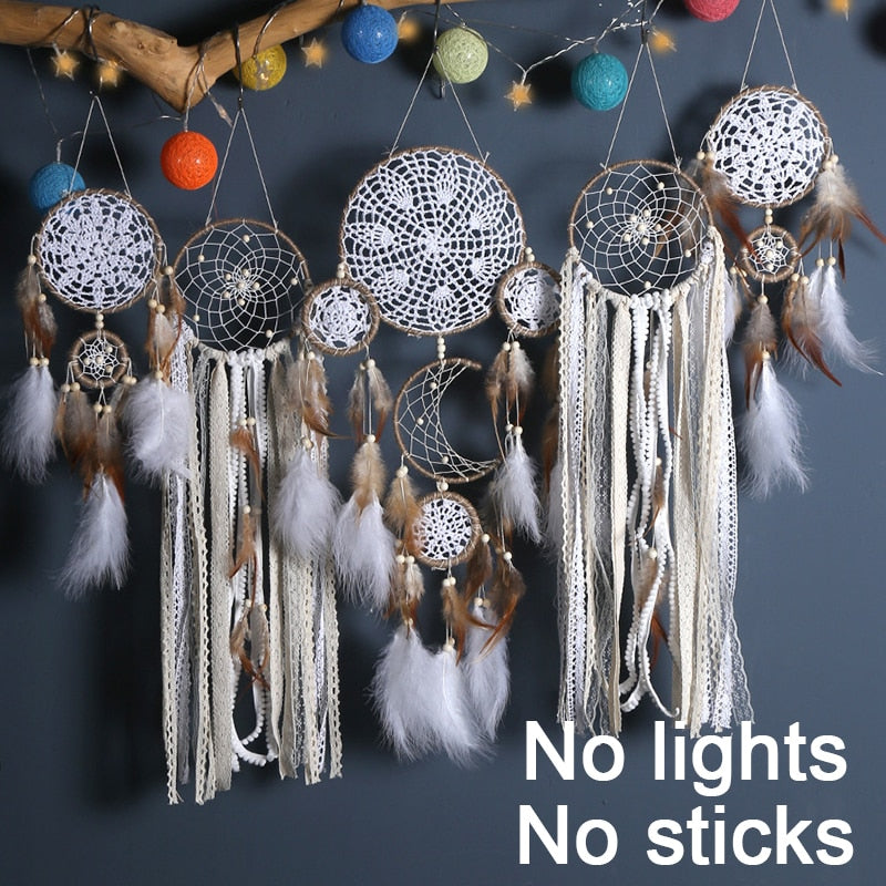 5 pcs/set Dream catchers Feathers Handmade Dream Catchers