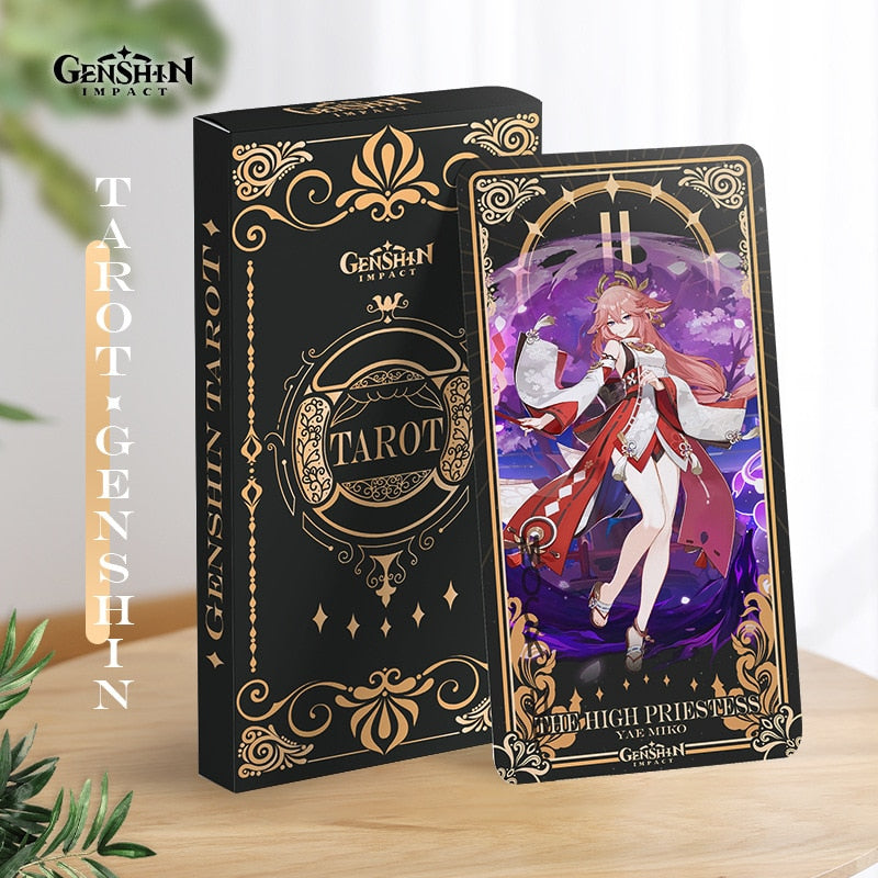 22 Card Tarot Deck Yae Miko Raiden Shogun Kaedehara Kazuha Playing Card Cosplay  Anime