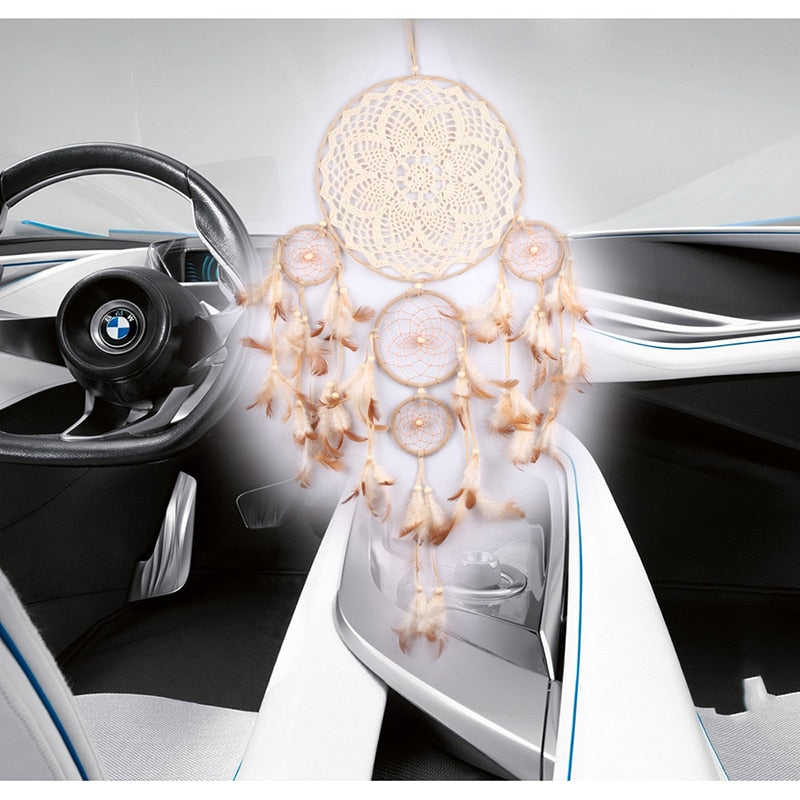 Five-ring Wind Chime Ornaments Creative Dream Catcher Decoration Wall Hanging