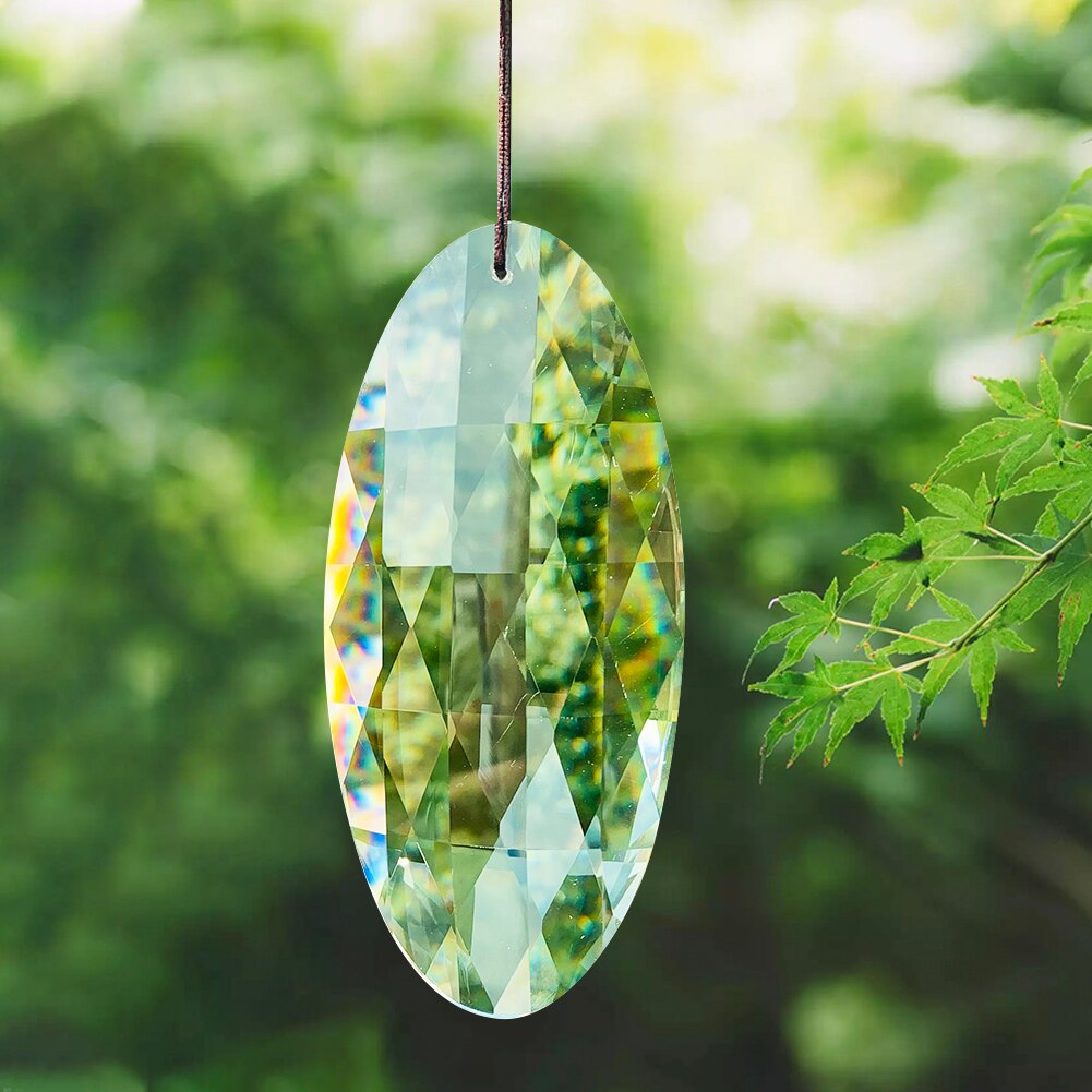 Brillant Faceted Rainbow Crystal Prism Suncatcher Chandeliers Hanging Crystal Decorations Pendant Sun Catcher Home Wedding Decor