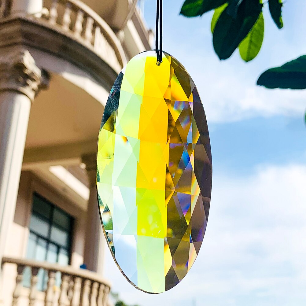 Brillant Faceted Rainbow Crystal Prism Suncatcher Chandeliers Hanging Crystal Decorations Pendant Sun Catcher Home Wedding Decor