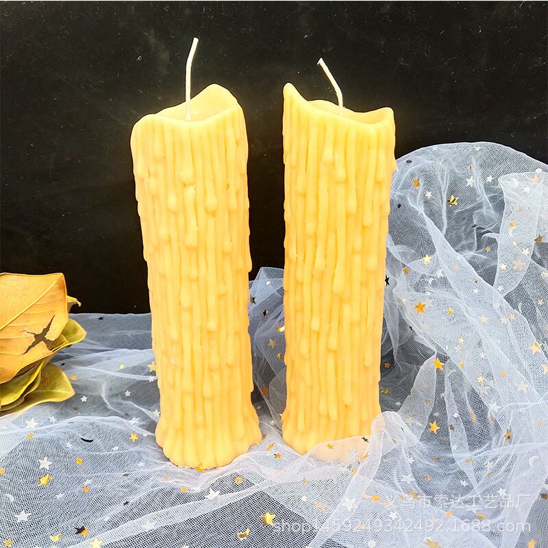 Energy Magic Ritual Candle Scented Bees Wax Large Spell Candle Weeping Handmade Pagan Candle