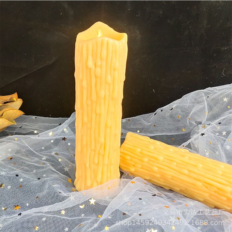 Energy Magic Ritual Candle Scented Bees Wax Large Spell Candle Weeping Handmade Pagan Candle