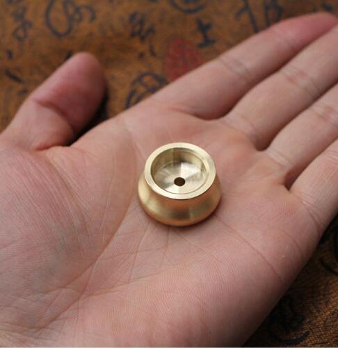Elegant Natural Plain Wooden Incense Burner Stick Ash Catcher  Brass Incense Holder  Zen Buddhist Supplies