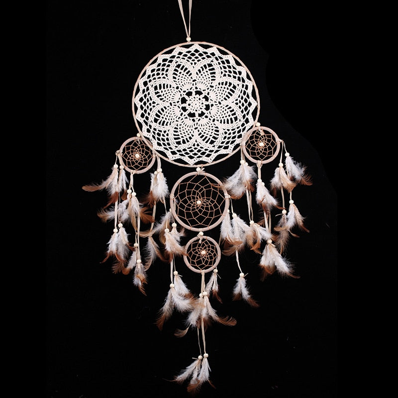 Five-ring Wind Chime Ornaments Creative Dream Catcher Decoration Wall Hanging
